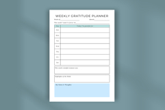 Weekly Gratitude Planner Template Mindful Reflection journal Product Image 4