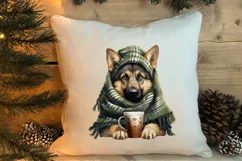Christmas Dog And Coffee Clipart, Christmas Clipart Product Image 4