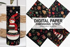 Christmas Embroidery Seamless Digital Paper Product Image 1