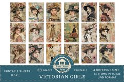Vintage Victorian Girls Scrapbooking Paper Product Image 4