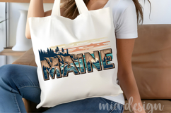 Maine State PNG, Vintage Coastal Lighthouse Sublimation Product Image 4
