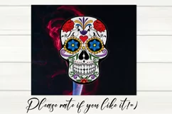 Oil paint skull Gothic design | Skinny tumbler Sublimation Product Image 4