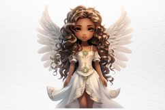 Christmas Black Angel Clipart Fashion Girl PNG Product Image 4