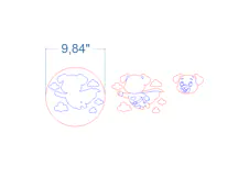 Dog Baby Name Sign SVG laser cut file for Glowforge Product Image 4