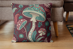 Maximalist Mushroom Tapestry Ornate Pattern, Seamless Patter Product Image 4