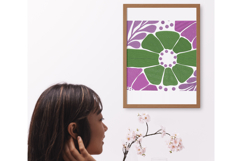 Blue Botanical Abstract Embroidery Design Product Image 4