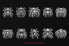 10 Bundle Dark Art Spider Skull Web Horror Tarantula Gothic Product Image 6