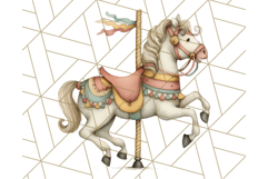 Vintage Carnival Animals Clipart PNG, Retro Circus Elements Product Image 4