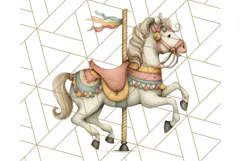 Vintage Carnival Animals Clipart PNG, Retro Circus Elements Product Image 4
