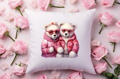 Cute Couple Animal Valentine Clipart, Valentines Day Couplet Product Image 4