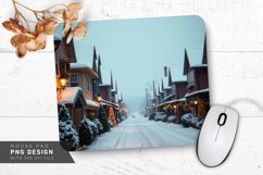 Sparkling Winter Landscape with Ice Crystals Mouse Pad PNG Product Image 1