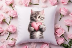 Valentine Cat Peeking Around Clipart Product Image 4