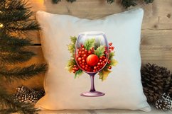 Christmas Wine Cup Sublimation Clipart Product Image 4