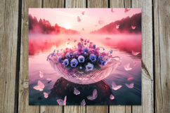 Fantasy sunset | Skinny tumbler Sublimation design Product Image 4