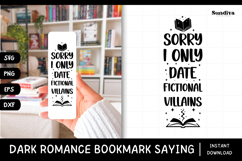 Dark Romance Bookmark Saying SVG | Fictional Villains Product Image 1