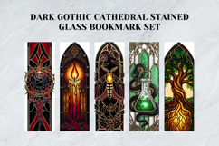 Dark Gothic Cathedral Stained Glass Bookmark Set Product Image 4
