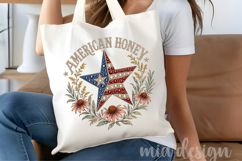 American Honey PNG, Rhinestone Star Patriotic Sublimation Product Image 4