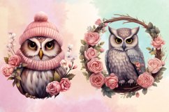 Christmas Owl Clipart Bundle, Christmas Owl Bundle Product Image 5