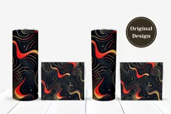 Abstract Tumbler Sublimation Designs, Black Tumbler Wrap Product Image 4