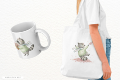 Watercolor Spring Raccoon PNG Product Image 4