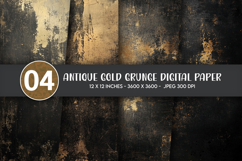 Antique Gold Grunge Digital Paper Product Image 1
