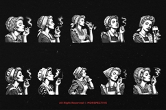 10 Bundle Dark Art Retro Housewife Vintage Women Sassy Mom Product Image 6