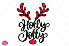 Holly Jolly PNG, Coquette Merry Christmas PNG, Christmas PNG Product Image 2