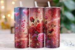 Flowers &amp; Hearts Valentine's Day Tumbler Wrap Sublimation Product Image 1