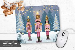 Pink Christmas Nutcrackers Mouse Pad PNG Product Image 1