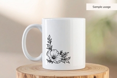 Hand Drawn Poppy Corner Accent SVG Product Image 4