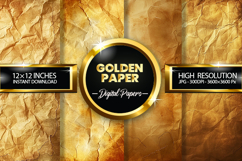 Golden Digital Papers - 04 variations Product Image 1
