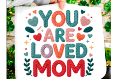 Mother's Day PNG, She is Mom PNG, Faux Yarn PNG Mama Product Image 5