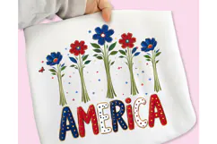 Boho Floral USA T-shirt Design, Floral America PNG, USA PNG Product Image 7