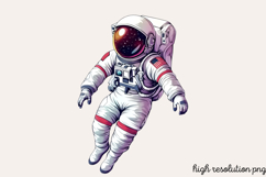 Space of Astronaut Watercolor Clipart PNG Product Image 1