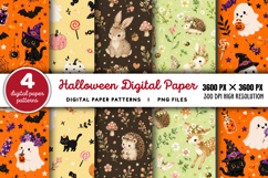 Halloween Digital Paper Backgrounds PNG Product Image 1