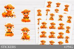 Halloween Cow Sticker Design. Halloween Sticker Printable Product Image 1