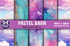 Pastel Barn Digital Background Paper PNG Product Image 1