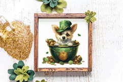 St Patricks Day Dog with Gold Coin Clipart, St Patricks Day Product Image 4