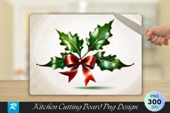 Mistletoe with Bow Bamboo Cutting Board PNG Design Product Image 1