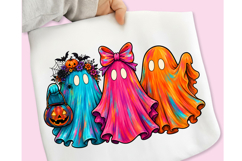 Preppy Halloween Ghost Neon PNG, Cute Boo Ghost Coquette PNG Product Image 4
