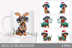 Christmas Dachshund Mug. Christmas Dog Mug Design Product Image 1