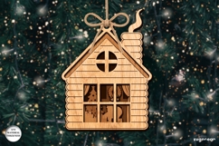 Christmas House Shadow Box SVG Bundle | Laser Cut | SVG Product Image 4