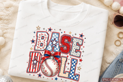 Baseball Coquette Sublimation Design Product Image 4