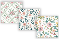 Pastel Folk Floral Seamless Pattern, Cottagecore Pattern Product Image 4