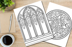 Stained Glass Masterpieces 10 A4 PNG Coloring Pages Product Image 3
