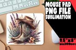 Blissful Mouse Mat Sublimation PNG, Western Product Image 1