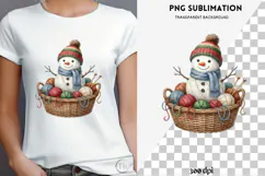 Yarn snowman png design for T-shirts Product Image 4