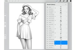 49 Procreate Pin-Up Girls Stamp Brushes Product Image 3