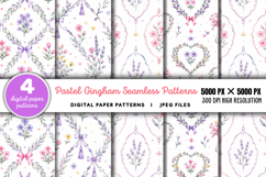Pastel Gingham Seamless Patterns JPG Product Image 1