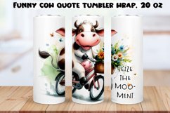 Funny Cow Skinny Tumbler Wrap Humorous Sayings PNG 20 oz. Product Image 1